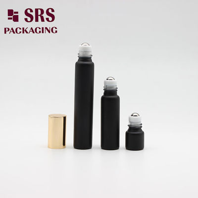 kopen Lege matte zwarte roll-on glazen fles gekleurd 8ml voor parfumgeurmonster online vervaardiging