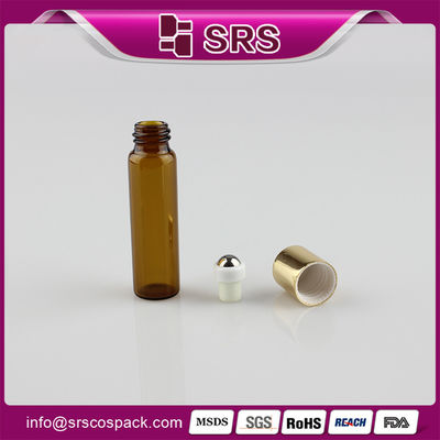 kopen 5 ml amber glasrol op flessen voor etherische oliën online vervaardiging