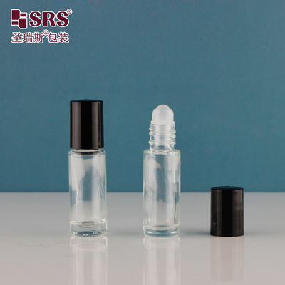 kopen 4ml 5ml 8ml 10ml Zwarte Effen Gekleurde Schroefdop Glazen Roll-On Fles PP Bal Parfumolie online vervaardiging