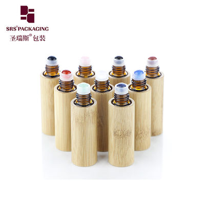 kopen BG-5ML Massage Bamboe Glazen Edelsteen Rollerfles Voor Aromatherapie Olie online vervaardiging