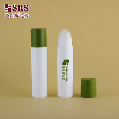 kopen RPP(P)-30ml 1oz Wit Matte Frosted Flasje In Plastic Met Matte Army Groene Cap Met Roller Ball Applicator Voor Cosmetische online vervaardiging