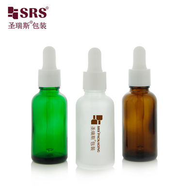 kopen D001-50ml Milieuvriendelijke Lege Ronde Schouder Glazen Body Olie Druppelfles Met Zeefdruk Logo Aanpassing Witte Druppeldop En Siliconen Handvat Voor Huidverzorgingsverpakking online vervaardiging