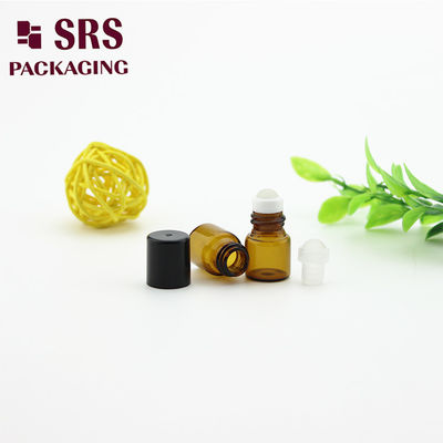 kopen SRS lege amberkleurige glazen rolfles van 1 ml met zwarte plastic dop online vervaardiging