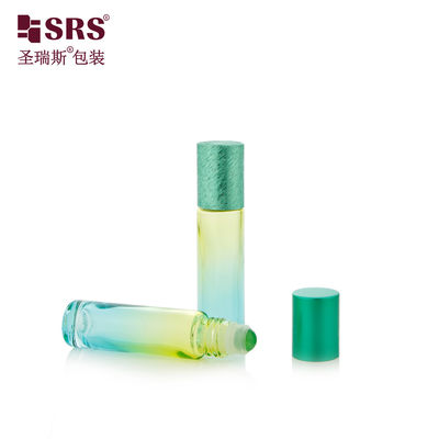 kopen BLPM-10ml Aqua Green Gradient Industrial Glass Parfums Vial Container Met Roller Ball Voor Persoonlijke Zorg Huidverzorging Essence online vervaardiging
