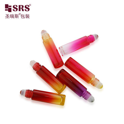 kopen BLPM-10ml Hot Rode Gradient Magenta Glazen Fles Roll On Container Met Metalen Dop Stalen Bal Voor Essentiële Olie online vervaardiging
