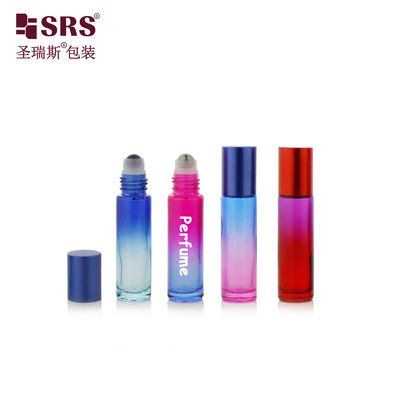 kopen BLPM-10ml Lege Ronde Cilinder Gradient kleurrijke Roestvrijstalen Roller Ball Parfum 10ml Roll On Fles voor Cosmetische Olie Toepassing online vervaardiging