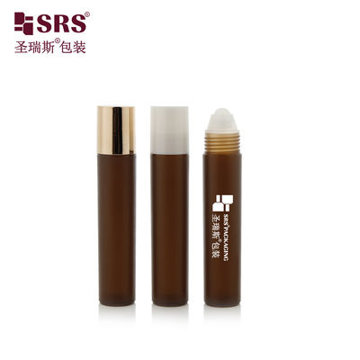 kopen Duurzaam RPP P -20 ml Matte Frosted Finish Leeg Koffie Bruin Kleurrol Op Fles Met Gouden Schroefdop Voor Oogverzorging Verpakking online vervaardiging