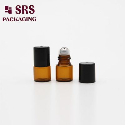 kopen SRS lege amberkleurige glazen rollerballfles van 2 ml met zwarte plastic dop online vervaardiging