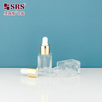 kopen D1877-10ml Persoonlijke kleur en merkopties Leeg druppelfles met glanzende gouden schouder witte siliconen bolkop Voor bulkbestellingen Voor serumverpakking online vervaardiging