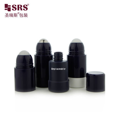 kopen RPPE-50ml Lege Zwarte Anti-Transpirant Navulbare Roll-On Fles Gemaakt Van PP PCR Kunststof Materiaal online vervaardiging