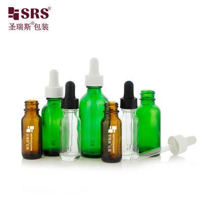 kopen Hot Selling 15ml 30ml 60ml Green Amber Transparent Glass Dropper Bottle online vervaardiging
