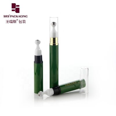 kopen Groene rolfles met luchtloze pomp applicator 10 ml 12 ml 15 ml oogverzorging Verpakking Vervaardiging online vervaardiging