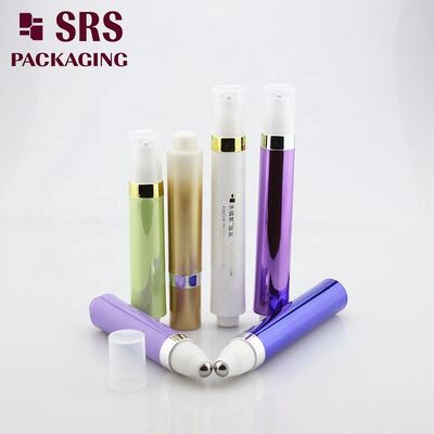 kopen 10ml 15ml Airless Oogcrèmefles Met Roller Applicator Aangepaste Fles PP PCR Plastic Verpakking voor Cosmetica online vervaardiging