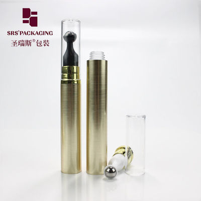 kopen Gemetalliseerde goudkleurige plastic pers airless cosmetische 10 ml 5 ml pompfles oogcrème online vervaardiging