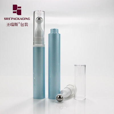 kopen 5 ml 10 ml 12 ml 15 ml cosmetische lege pers airless plastic crème blauwe roll-on fles online vervaardiging
