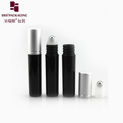 kopen RPA-5ML Zwarte rolfles met bevroren afwerking Beschikbaar 5 ml rolbalcontainer met stalen bal schroefdop in metaal online vervaardiging