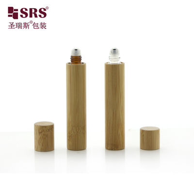 kopen Draagbare 10ML Lege Bamboe Roll On Met Bamboe Dop Amberkleurige Fles Transparante Fles Venster Skylight Design Op Voorraad online vervaardiging