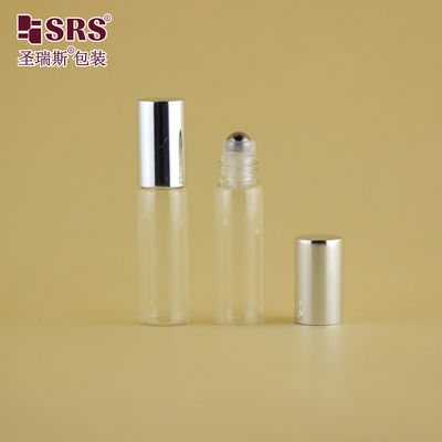 100% Geen Lekage Glazen Roller Ball Fles Helder 5ML Voor Essentiële Olie Parfum