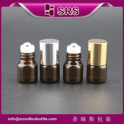 fabrikant glazen rollerfles en 1 ml amberkleurige glazen roll-on pen voor stalen kogel