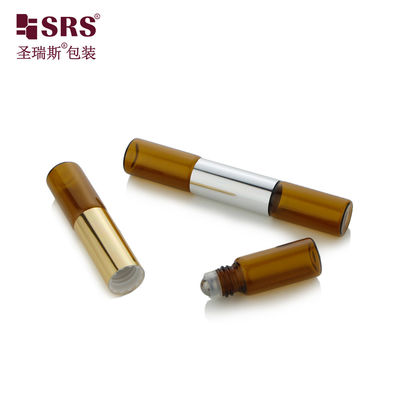 SGB2-5+5ML Dual Side Tube Parfums Oi Glass Roller Flas met roestvrijstalen bal