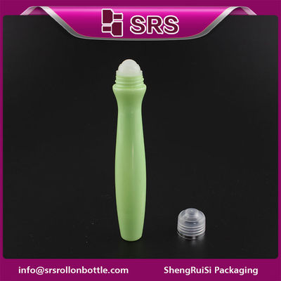 SRS verpakking plastic 15ml groene kleur PETG roll-on fles met plastic bal