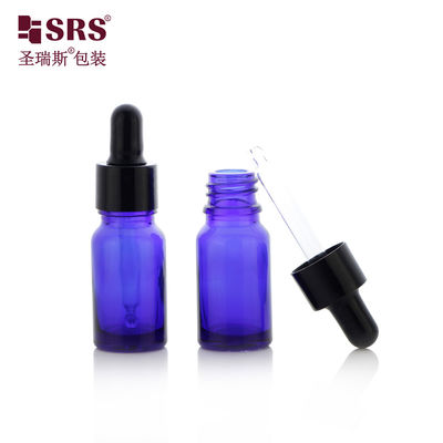 D001-20ml Groothandel UV-bestendige blauw gekleurde cosmetische glazen essentiële olie druppelfles voor persoonlijke verzorging farmaceutische verpakking