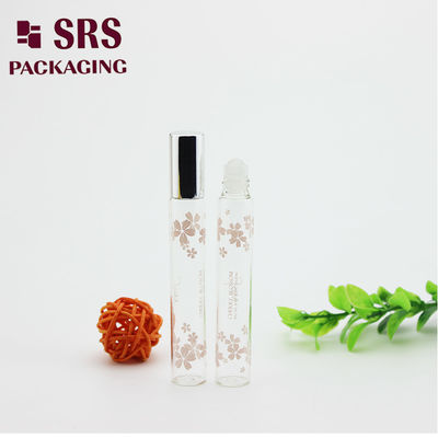SRS 10 ml transparante kleur parfum glazen rolflesje met glazen bol