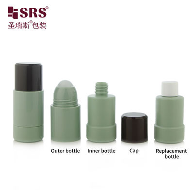 RPPE ((P) -50 ml lege matte binnenkant van de fles Legergroen aangepaste deodorant rol op fles met 50 ml capaciteit voor desinfectie