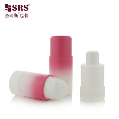RPPE ((P) -75 ml Cylindervorm Cosmetische PP PCR Plastic Roller Flasje Gradient Coating Custom Color Container Met Refill Flasje Voor Spier Relax Gel Verpakking