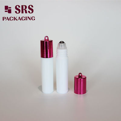 SRS leeg cosmetisch 5ml witte plastic roll-on fles met haakdop