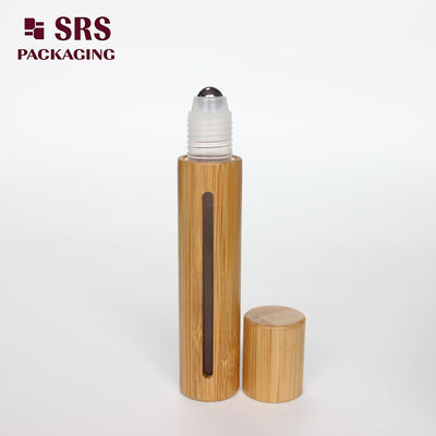 Natuurlijke kleur bamboe plastic parfum roll op fles 15 ml