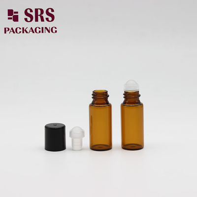 SRS groothandel lege mini amberkleurige glazen parfumfles van 3 ml