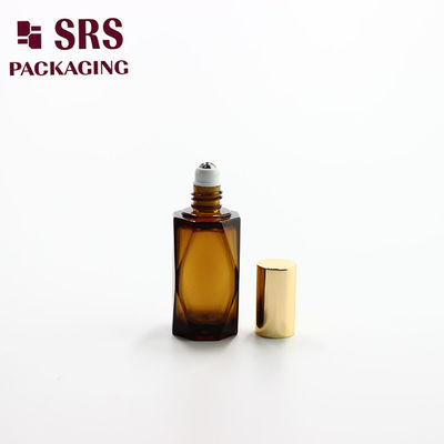 Amber PETG Plastic Essential Oil Roller Bottle 20ml