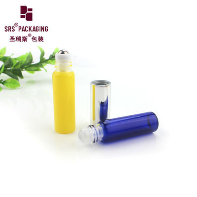 Dunwandige ronde glazen fles van 5 ml met essentiële olie-roller