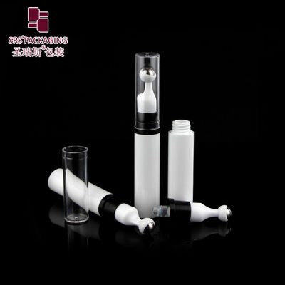 A0031-10ML Witte Roll-On met Airless Pompkop Roestvrijstalen Rollerbal Witte Oogserum Fles Cosmetische Verpakking