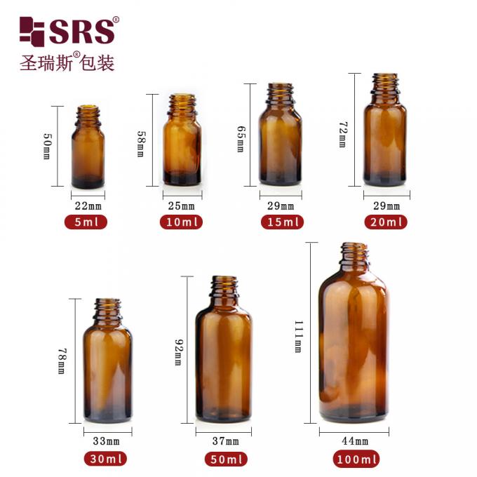 Zwarte plastic druppelfles van glas 5ml 10ml 15ml 20ml 30ml 50ml 100ml voor olie 1